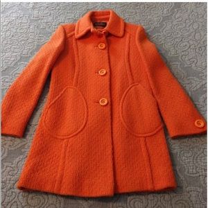 Damo orange label wool coat, good condition